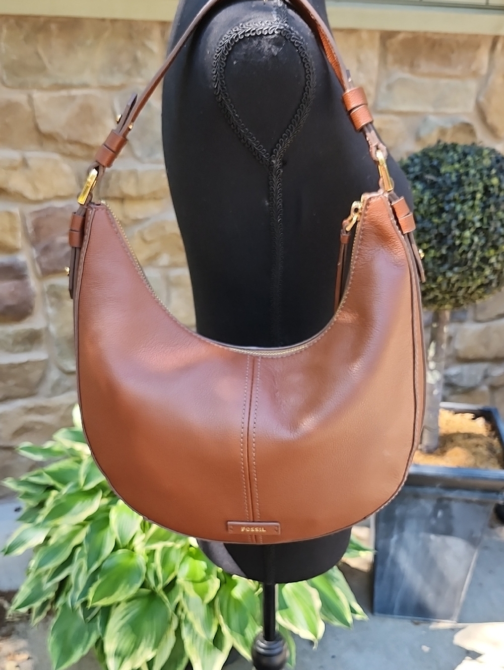 NWOT FOSSIL SHAE LARGE LEATHER HOBO SHOULDER BAG